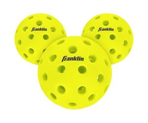 Franklin Sports Silent Serve Pickleballs - Quiet Pickleballs - Noise Reducing - Noise Reduction - Quiet Play - 3 Pack