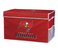 Franklin Sports Tampa Bay Buccaneers NFL Storage Footlocker Bin - Small Folding Organizer Container - NFL Office, Bedroom + Living Room Décor - 22" x 14"