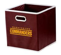 Franklin Sports Washington Commanders NFL Storage Basket - Foldable Cube Container + Storage Basket - NFL Office, Bedroom + Living Room Decor - Foldable Storage Basket for NFL Fans - 27.9