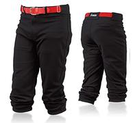 Franklin Sports Youth Knicker Baseball + Softball Pants - Knee High Black Baseball Pants for Kids - Knicker Style Baseball + Softball Pants with Belt Loop - Black - Youth Small