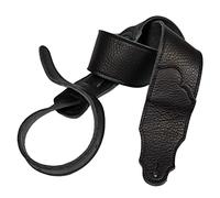 Franklin Strap 2.5" Original Black Glove Leather with Suede Backing Guitar Strap Black Stitching