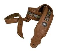 Franklin Strap 2" Padded Glove with Foam Core and Southwest Hitch Weave Guitar Strap (Caramel)