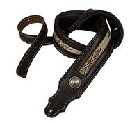 Franklin Strap 2" Padded Glove with Foam Core and Southwest Hitch Weave Guitar Strap (Chocolate)
