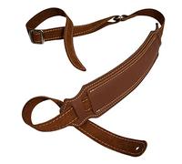 Franklin Strap Ball Glove Leather Vintage Style Pad - Guitar Strap Cognac with Natural Stitching