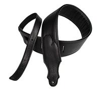 Franklin Strap Padded Glove with Foam Core Guitar Strap (2.5'', Black/Black Stitching)