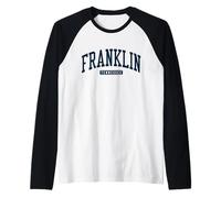Franklin Tennessee TN College University Style Navy Raglan Baseball Tee