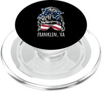 Franklin VA Messy Hair Bun Ribbon Sunglasses Design PopSockets PopGrip for MagSafe