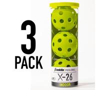 Franklin X-26 Indoor Pickleball Balls (Pack of 3) in Green Franklin Green