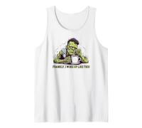 Frankly I Woke Up, Sleepy Funny Frankenstein Costume Tank Top