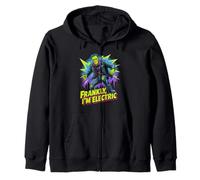 Frankly I'm Electric Funny Frankenstein Monster Halloween Zip Hoodie