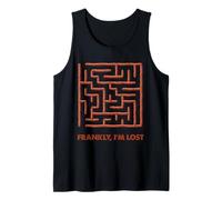 Frankly I'm Lost Funny Sausage Meat Lover Maze Design Tank Top