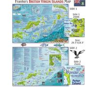 Franko Maps British Virgin Islands Map for Scuba Divers and Snorkelers