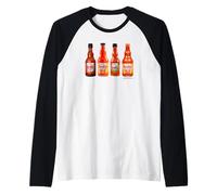 Frank's RedHot Bottles of Hot Sauce Funny Raglan Baseball Tee