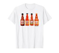 Frank's RedHot Bottles of Hot Sauce Funny T-Shirt, Men, White, Large