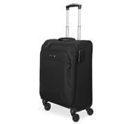 Franky Cabin Suitcase for Men and Women | Small Cabin Trolley 40 x 20 x 55 cm Made of High-Quality Flexible Polyester Material | Double Roller & Telescopic Handle | Melbourne 3.0 Series, black, Koffer