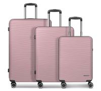Franky Dallas 3.0 4-wheel suitcase set 3-piece with expansion fold pink