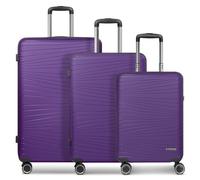 Franky Dallas 3.0 4-wheel suitcase set 3-piece with expansion fold pink