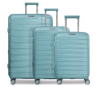Franky London 4 wheels Suitcase set 3-piece Expandable blue