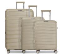 Franky London 4 wheels Suitcase set 3-piece with expansion pleat gray