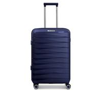 Franky London 4 wheels Trolley M 65 cm with expansion pleat blue