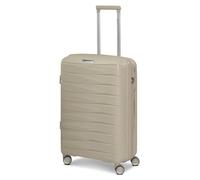 Franky London, beige, L (65-70cm), Hard shell trolley with double wheels