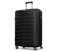 Franky London, black, XL (71-80cm), Hard shell trolley with double wheels