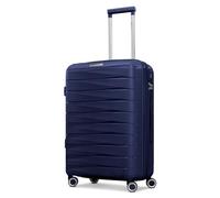 Franky London 4 wheels Trolley M 65 cm with expansion pleat blue