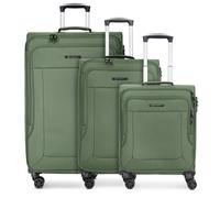 Franky Melbourne 3.0 4-wheel suitcase set, 3-piece, with stretch fold green