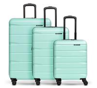 Franky Munich 4.0 4-wheel suitcase set 3-piece with stretch fold green