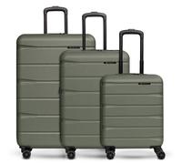 Franky Munich 4.0 4-wheel suitcase set 3-piece with stretch fold olive