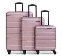 Franky Munich 4.0 4-wheel suitcase set 3-piece with stretch fold purple