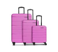 Franky Munich 4.0 4-wheel suitcase set 3-piece with stretch fold pink