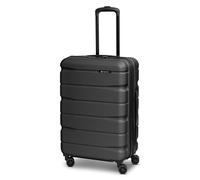 Franky Munich 4.0 Trolley with 4 Wheels, Black Dull, Koffer M (66 cm) erweiterbar, Suitcase
