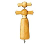 Franmara Beechwood Reverse Helix Style Double-Handle Bistro Corkscrew Opener, Gold, 5 1/4" x 3"