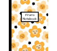 Fran's Notebook: Personalised White Daisy Inspired Lined Journal