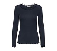 fransa FRHIZAMOND 2 Women's Long-Sleeved Shirt Lace Details on the Sleeves Hem Collar Tight Fit with Stretch
