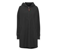 fransa FRLUNA Women's Windbreaker Transition Jacket Rain Jacket with Hood Zip Pockets Reflective Elements Oversize, Black (200113), S-M