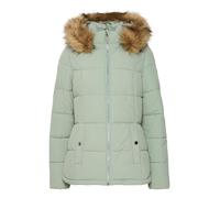 fransa FRMARNA Women's Winter Jacket Parka Jacket Zip Hood with Faux Fur Regular Fit, Green Bay (165810), S