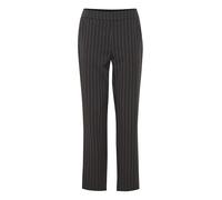 fransa FRPAMILA Women's Trousers Fabric Trousers Long Trousers Pinstripes Elasticated Regular Fit, Phantom Mix (200111), 8