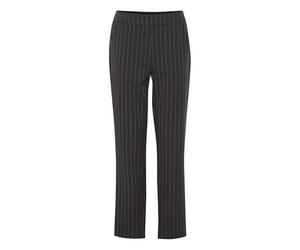 fransa FRPAMILA Women's Trousers Fabric Trousers Long Trousers Pinstripes Elasticated Regular Fit, Phantom Mix (200111), 8