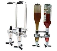 Fransande 2 Bottles Wine Alcohol Shot Dispenser Pourer Rack Liquor Drinks Wall Bar Mounted