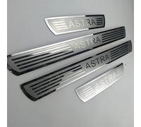 Fransande 4 Pcs Stainless Steel Car Door Sill Protector for Op-el Vauxhall ASTRA G H J K GTC 2010-2020, Auto Welcome Pedal Kick Plates Scuff Guard Styling Decoration Accessory,Silver