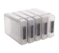 Fransande 5pcs 3.5 inch IDE SATA HDD Hard Drive Disk Plastic Storage Box Case Enclosure Cover Gray