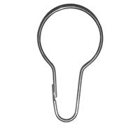 Fransande Lot of 100 iron Shower Curtain Hooks Rings Pear Clips