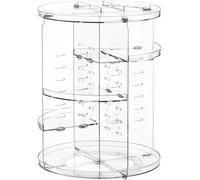 Fransande Makeup Organizer, 360 Degree Rotating Cosmetic Organiser, with 6 Adjustable Layers Clear Spinning Makeup Stand Skincare Display Case, Large Capacity for Countertop Vanity