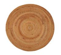 Fransande Rattan Woven Doily, Round Table Mat, Non- Heat-Resistant Wicker Placemat Table Mat