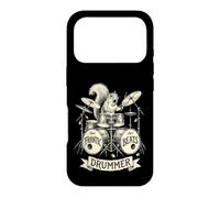 Frantic Beats Drummer Squirrel Playing Vintage Drum Set Art Case for iPhone 17 Pro