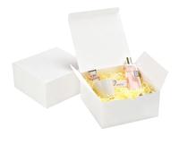 Frantis 12 Pack White Gift Boxes, 8x8x4in Gift Box with Lids, DIY Bridesmaid Proposal Box, Recyclable,Foldable Box for Wedding, Party Favors