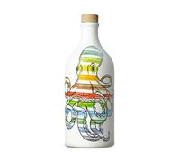 Frantoio Muraglia, Pop Art Octopus Ceramic Jar with Extra Virgin Olive Oil 500ml, Medium Fruity Essence, Created and Hand-Decorated by Our Puglian Artisans