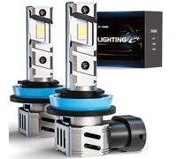 FRANXI - H11 Fog Light Bulbs, H8 H9 H16 Lights 60W Super Bright 6000K Cool White 1:1 Design with Cooling Fan, Plug and Play, Pack of 2